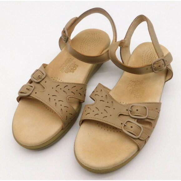SAS Soft Step TriPad Comfort Sand Taupe Duo Sandals Women Size 6 Adjustable - Picture 1 of 10